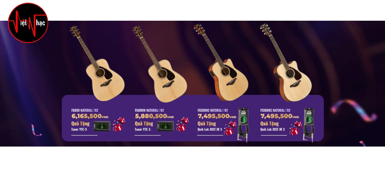 Guitar Acoustic Yamaha FG800 NT / BL / BS / SB