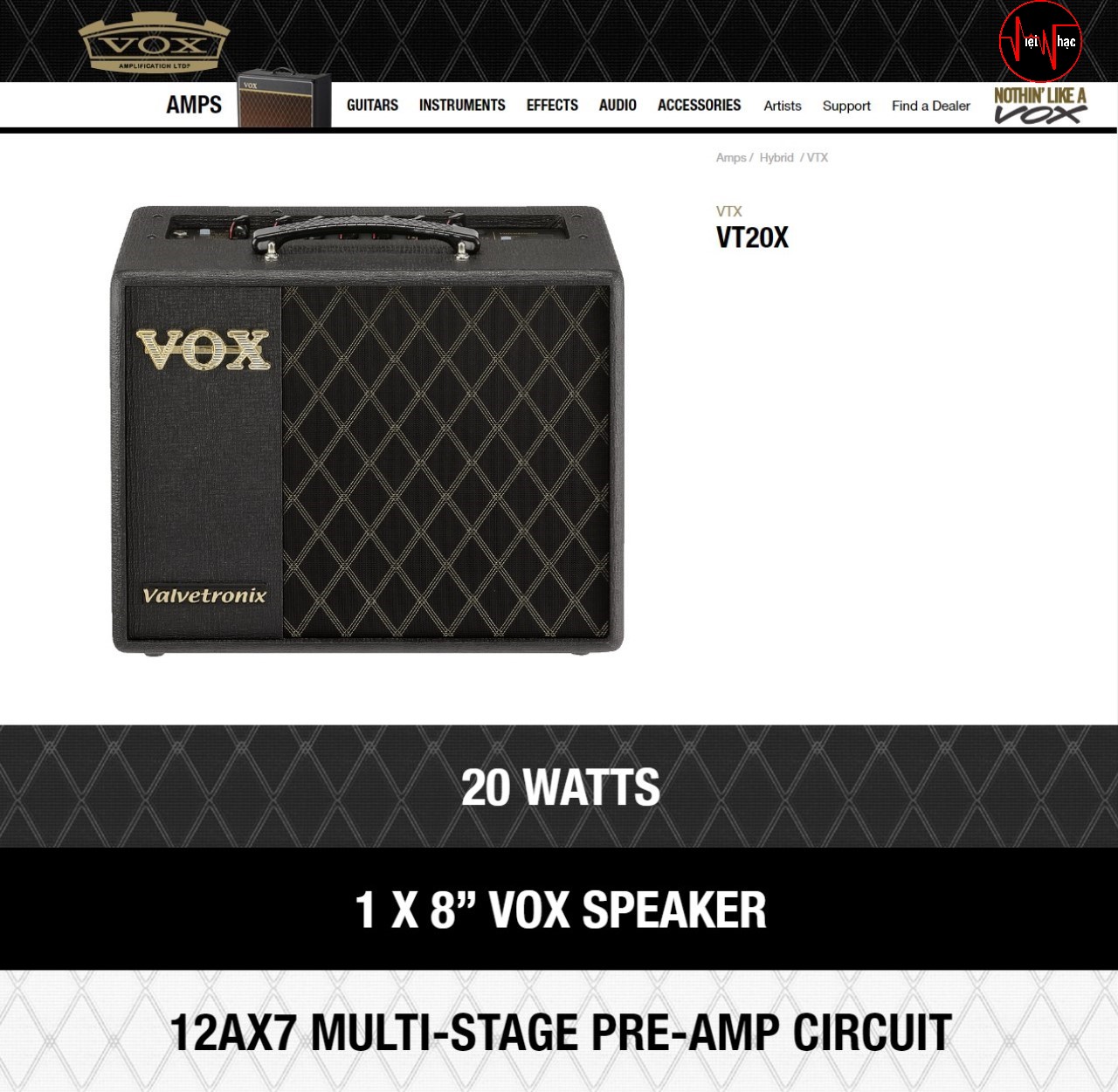 Ampli Guitar Điện VOX VT20X