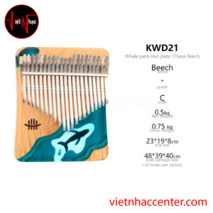 Đàn Kalimba Hluru KWD21-Beech Whale palm rest plate 21 Keys