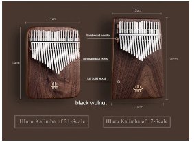 Đàn Kalimba Hluru KX-Black Walnut 17 Keys