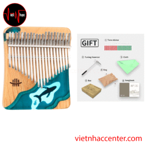 Đàn Kalimba Hluru KWD21-Whale Deep Ocean Plate Beech Palm Rest Plate 21 Phím