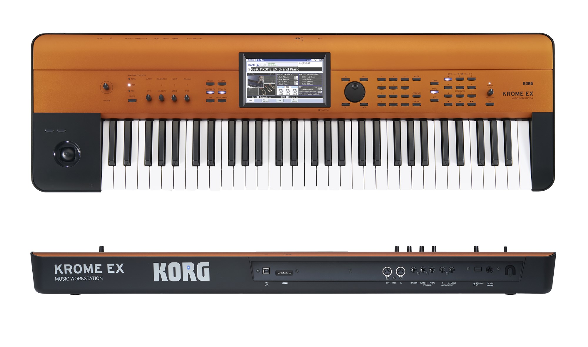 KORG Krome 61 EX CU, 61 key Workstation Synthesizer, Copper : :  Musical Instruments