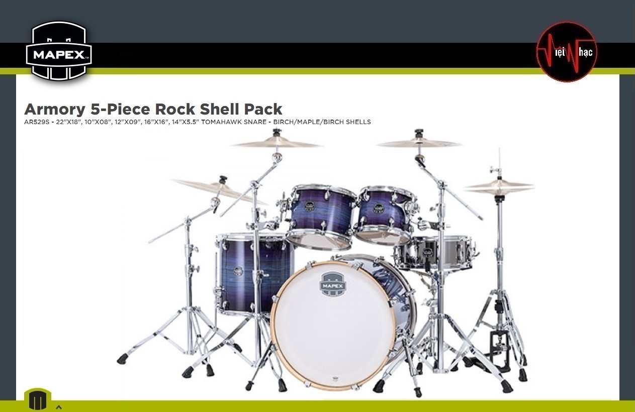 Trống Jazz Mapex Armory AR529SVL Nighsky Burst