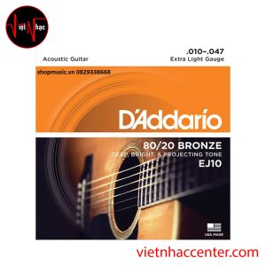 Dây Đàn Guitar Acoustic D'daddario EJ10
