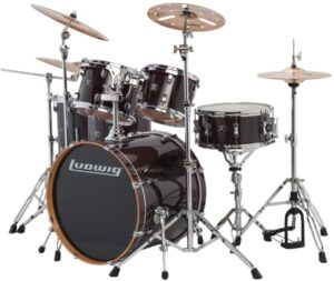 Trống Jazz Ludwig Element Evolution LCEM622XTB Transparent Black (6 Trống)