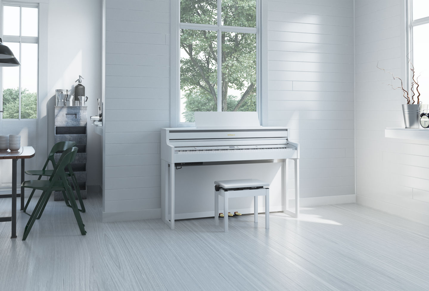 Piano Điện Roland HP704 White