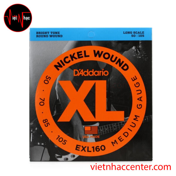 Dây Đàn Guitar Bass D'Addario EXL160 Nickel Wound