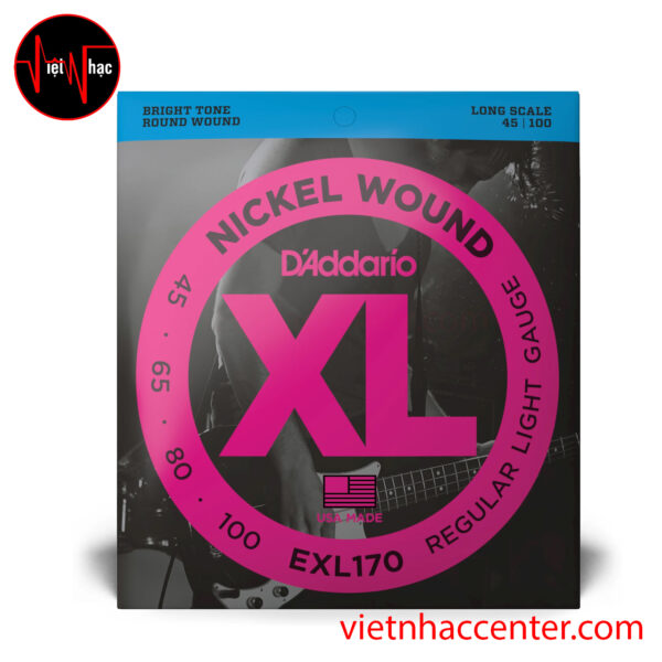 Dây Đàn Guitar Bass D’Addario EXL170 Nickel Wound