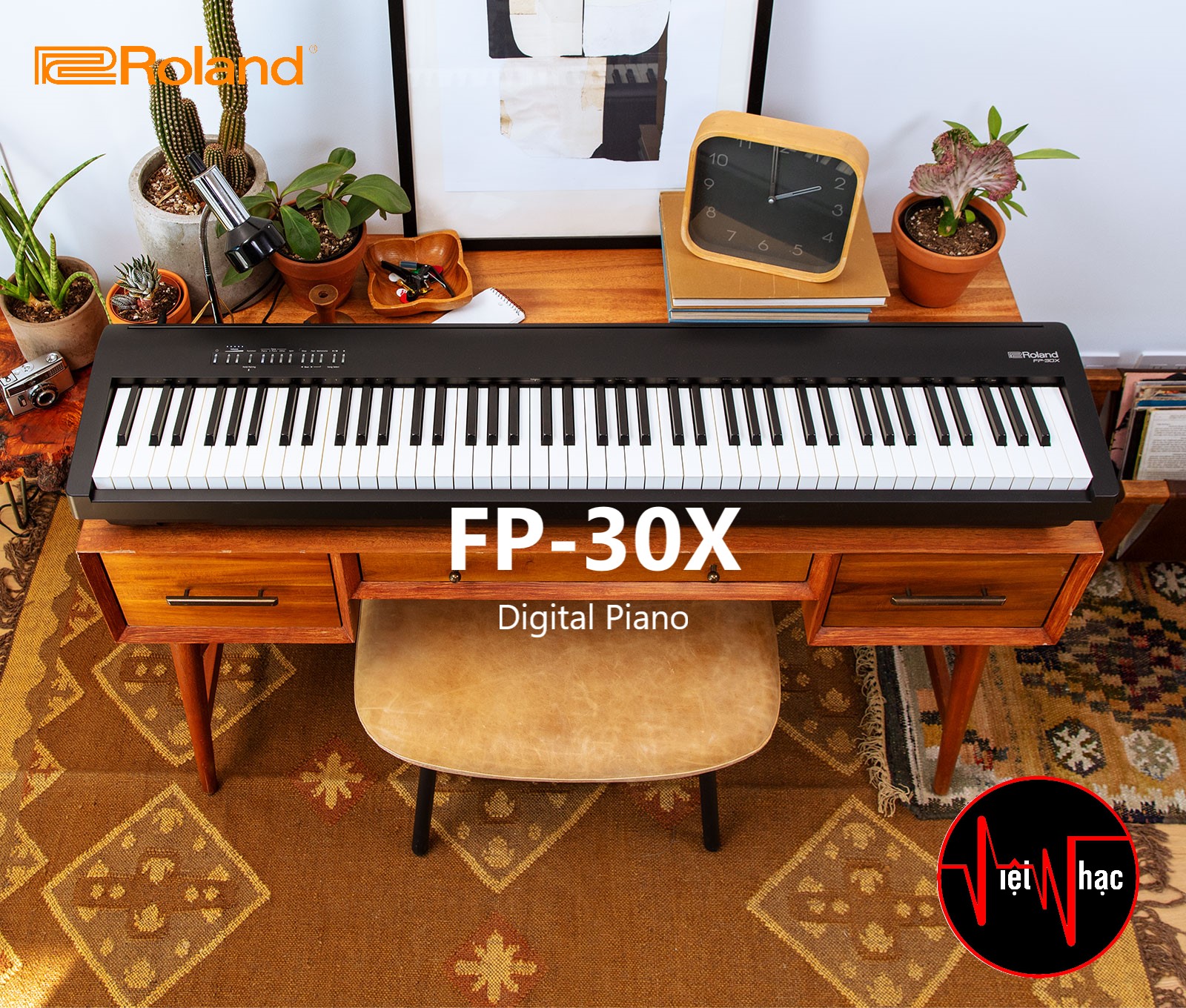 Piano Điện Roland FP-30X BK kèm chân đàn và Pedal