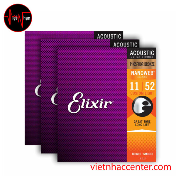 Combo 3 Bộ Dây Đàn Guitar Acoustic Elixir 16544