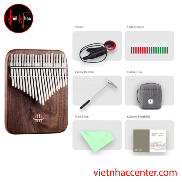 Đàn Kalimba HLURU KY21BW 21 Phím Tặng Bao Đựng Chống Shock