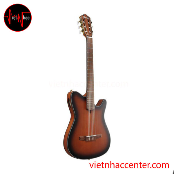 Guitar Điện Nylon Ibanez FRH10N-BSF Thinline Nylon Acoustic-Electric Guitar - Brown Sunburst