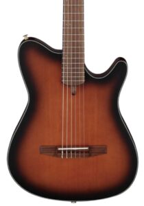 Guitar Điện Nylon Ibanez FRH10N-BSF Thinline Nylon Acoustic-Electric Guitar - Brown Sunburst