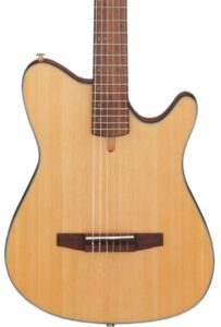 Guitar Điện Nylon Ibanez FRH10N-NTF Thinline Nylon Acoustic-Electric Guitar - Natural