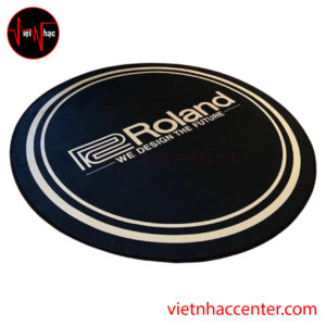 Thảm Trống Roland V-Drum Logo Trắng Tròn 1.6m