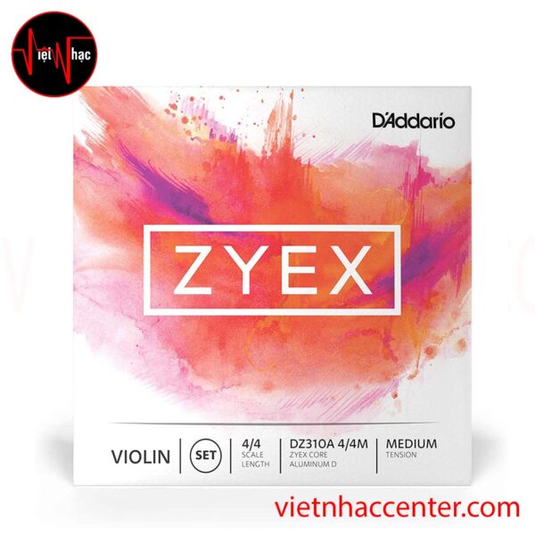 Dây Đàn Violin DAddario Medium Tension Zyex Aluminum DZ310A