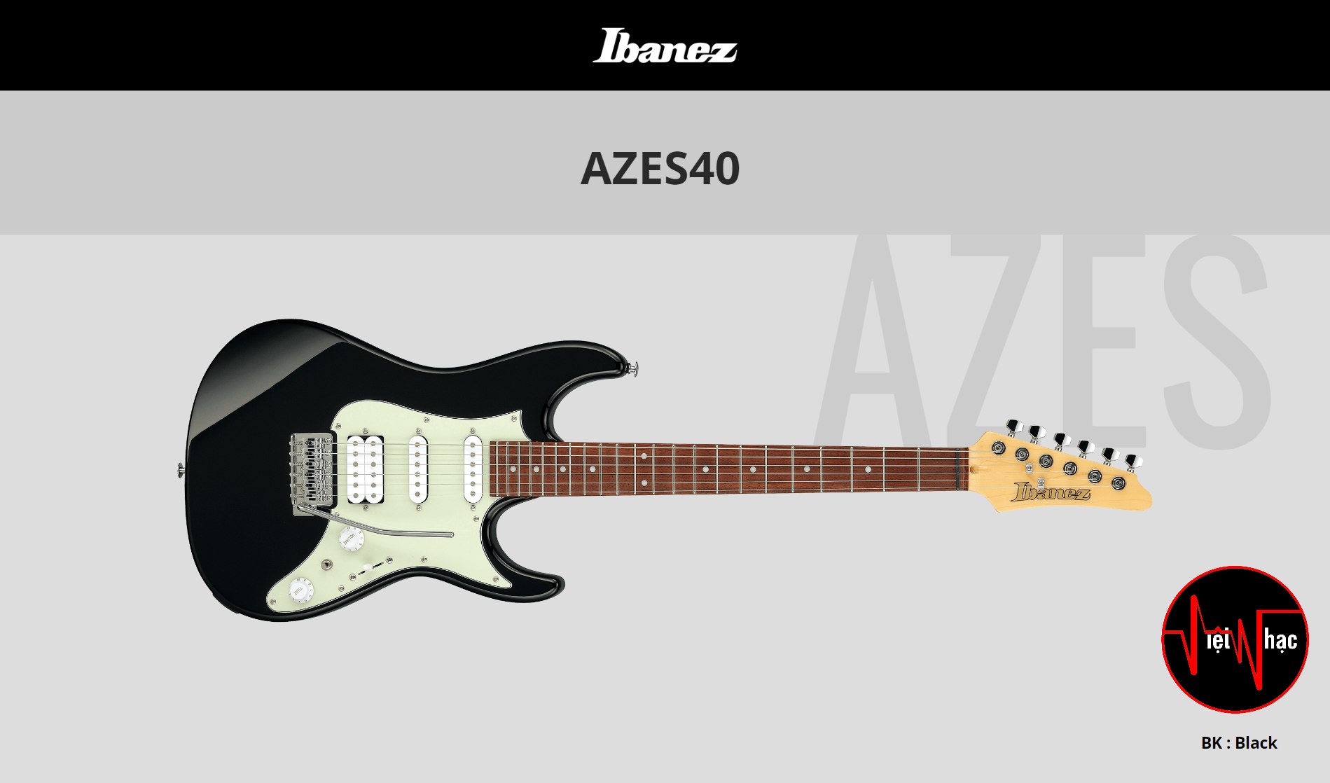 Guitar Điện Ibanez AZES40 Electric Guitar - Black