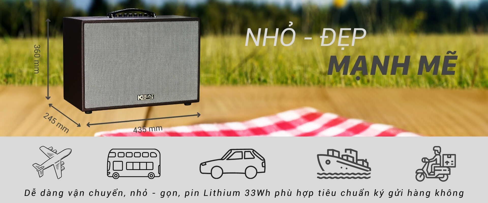 Loa Karaoke Xách Tay Mini ACNOS CS200PU - Đen