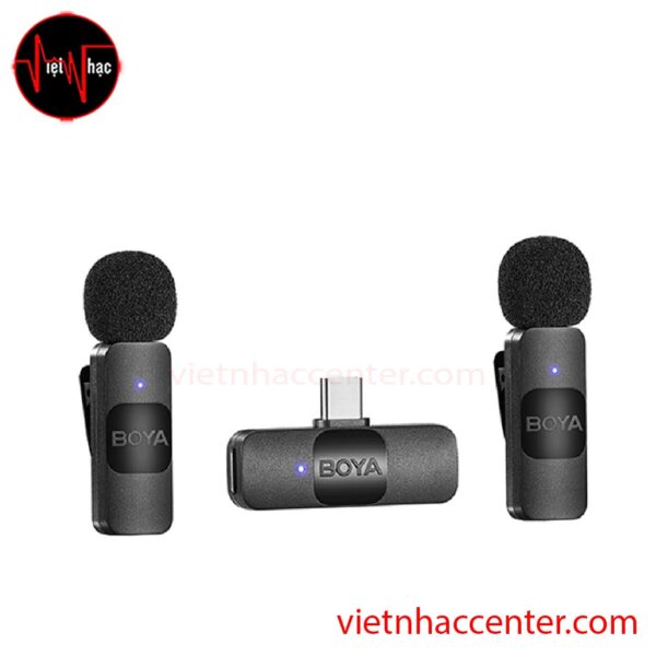 Micro Cài Áo Không Dây Boya BY-V20 (2 Mic)