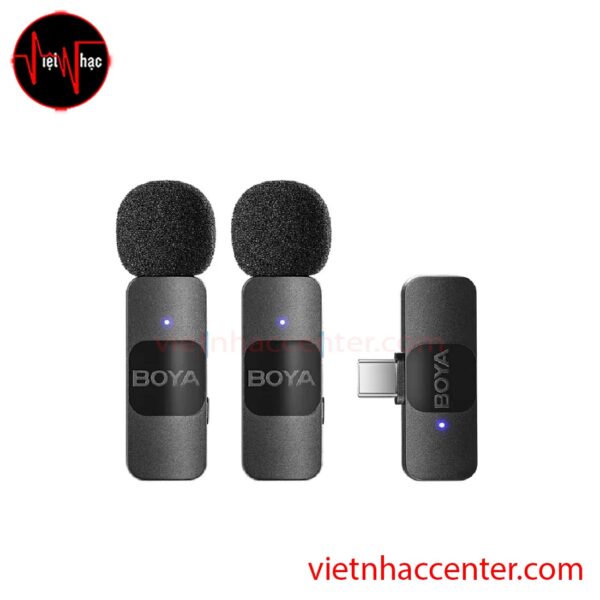 Micro Cài Áo Không Dây Boya BY-V20 (2 Mic)