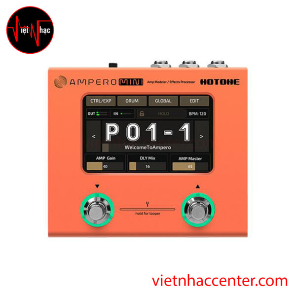 Pedal Hotone MP-50MT Ampero Mini Multieffects - Orange