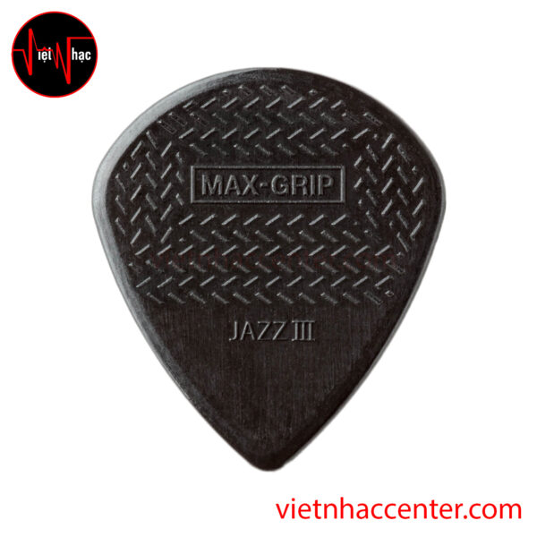 Phím Gảy Guitar 471P3S Nylon Max Grip Stiffo Jazz III Pick, Black, 6-Pack