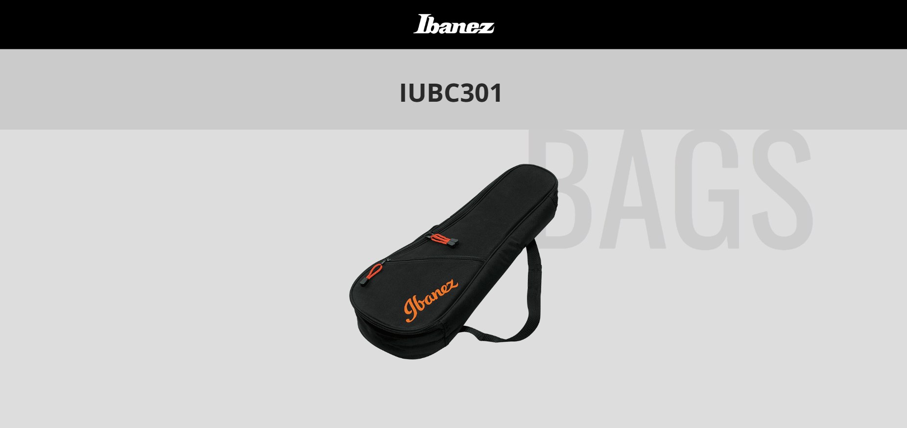 Túi Đàn Ukulele Soprano Ibanez IUBC301-BK Gig Bag Black