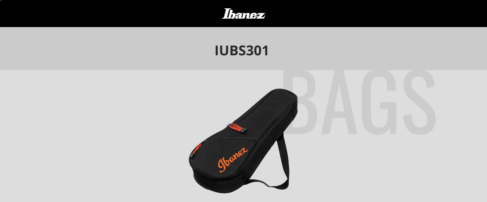 Túi Đàn Ukulele Soprano Ibanez IUBS301-BK Gig Bag Black