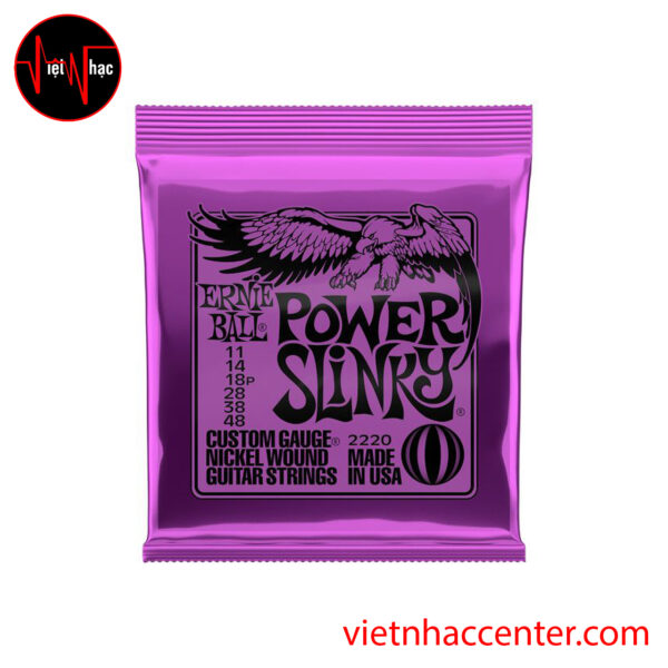 Dây Đàn Guitar Điện Ernie Ball 2220 Power Slinky Niken Cỡ 11-48