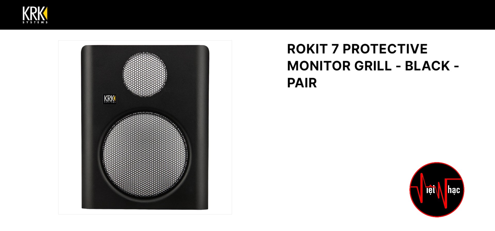 Mặt Lưới Bảo Vệ Loa KRK ROKIT 7 G4 GRILL – Black (Cặp)