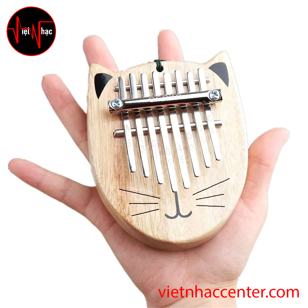 Đàn Kalimba 8 Phím Gecko K8Mini-Cat Solid Camphorwood - Ảnh 4