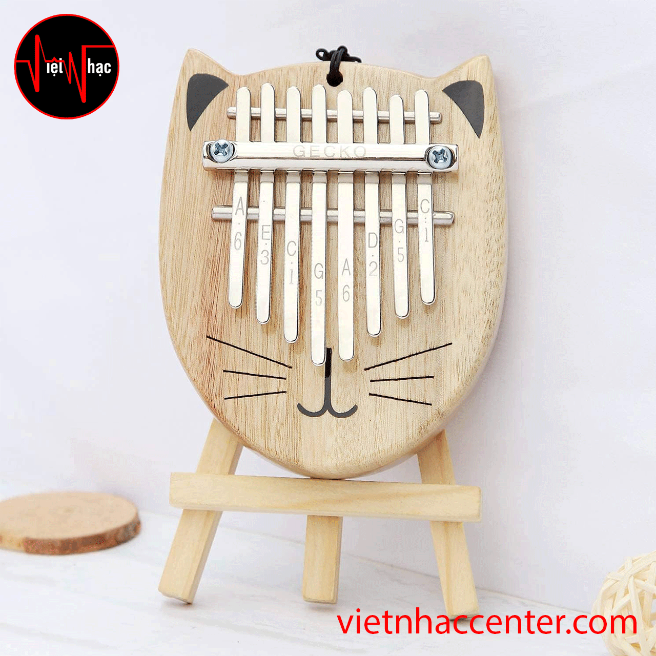 Đàn Kalimba 8 Phím Gecko K8Mini-Cat Solid Camphorwood - Ảnh 5