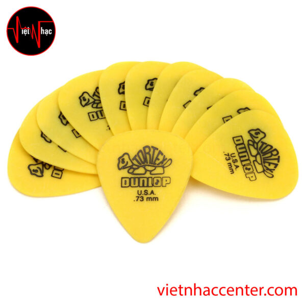 Bộ Phím Gảy Guitar Dunlop Tortex Standard .73mm Yellow (12 Phím)