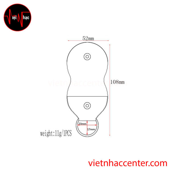 Túi Da Móc Khóa Đựng Phím Gảy Guitar KCLC-04 Camel