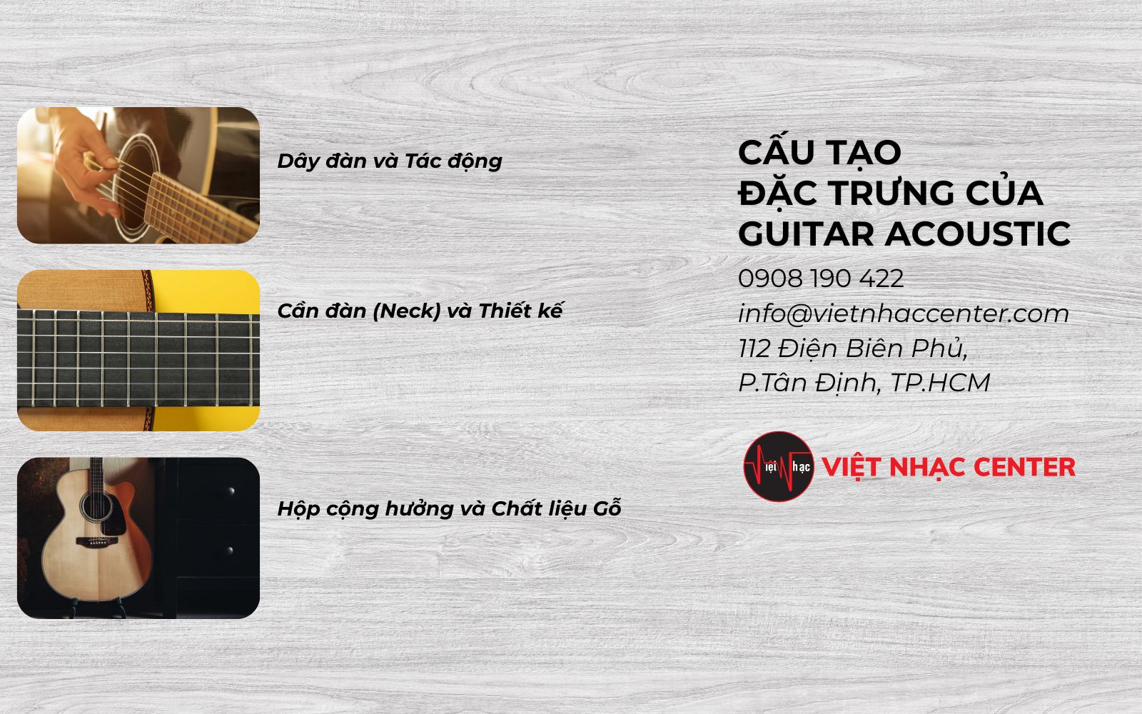 cau tao dac trung cua guitar acoustic Guitar Acoustic là gì? Lưu Ý Cho Người Mới Bắt Đầu Đệm Hát