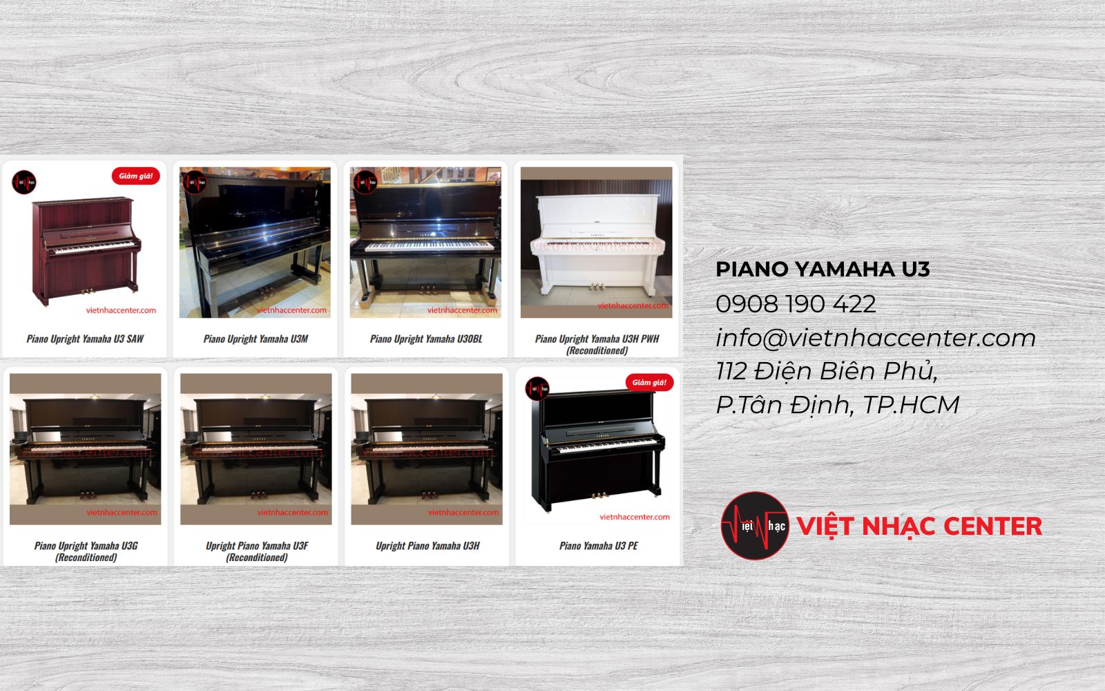 Các dòng Piano Yamaha U3