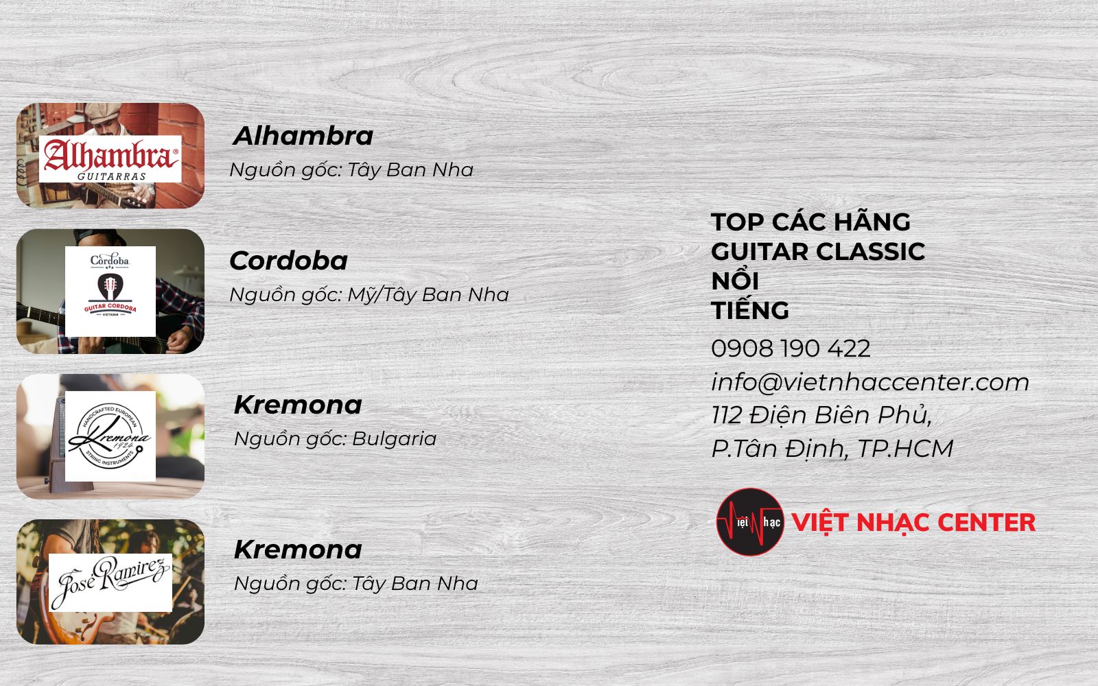 top cac hang guitar classic noi tieng