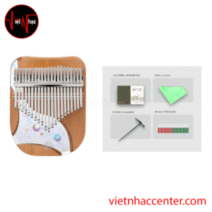 Đàn Kalimba HLURU Galaxy 17 Phím Gỗ Sồi & Nhựa Epoxy Full Phụ Kiện