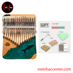 Đàn Kalimba 17 Phím Hluru KWD17-Whale Deep Ocean Plate Beech Palm Rest Plate