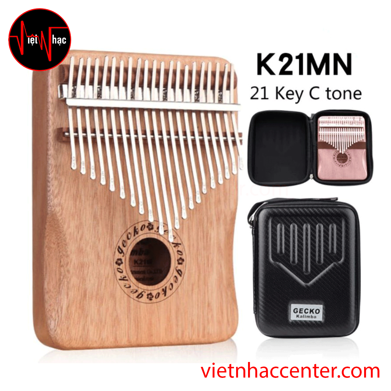 Đàn Kalimba 21 Phím Gecko K21MN Slim Key Solid Okoume Hollow
