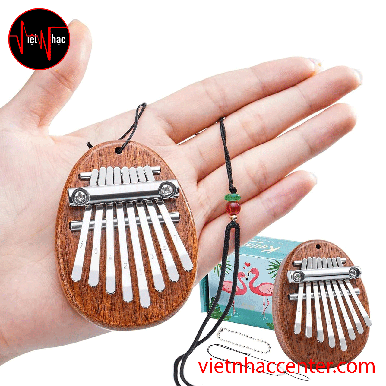 Đàn & Móc Khóa Kalimba 8 Phím Mini8 Sapale