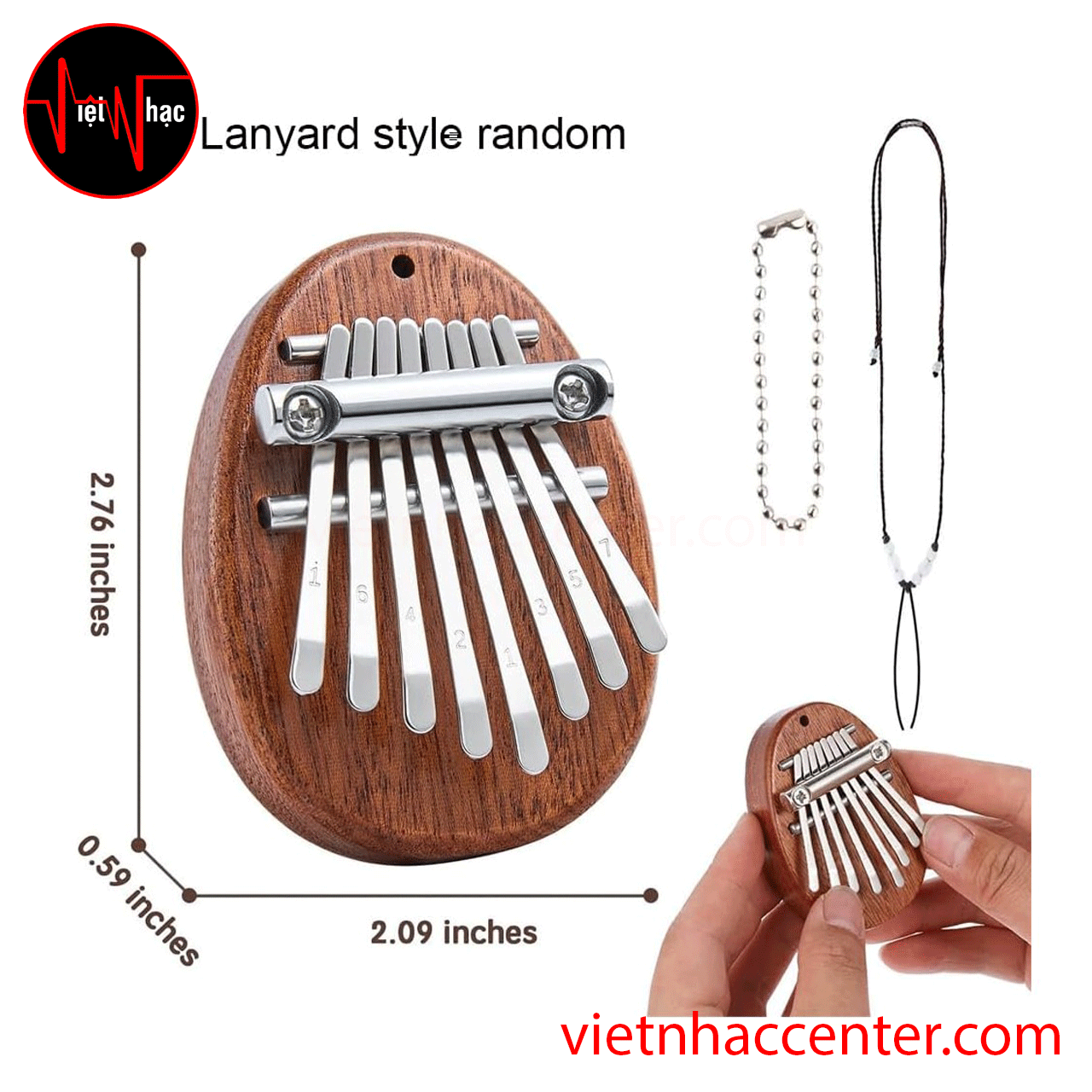 Đàn & Móc Khóa Kalimba 8 Phím Mini8 Sapale - Ảnh 2