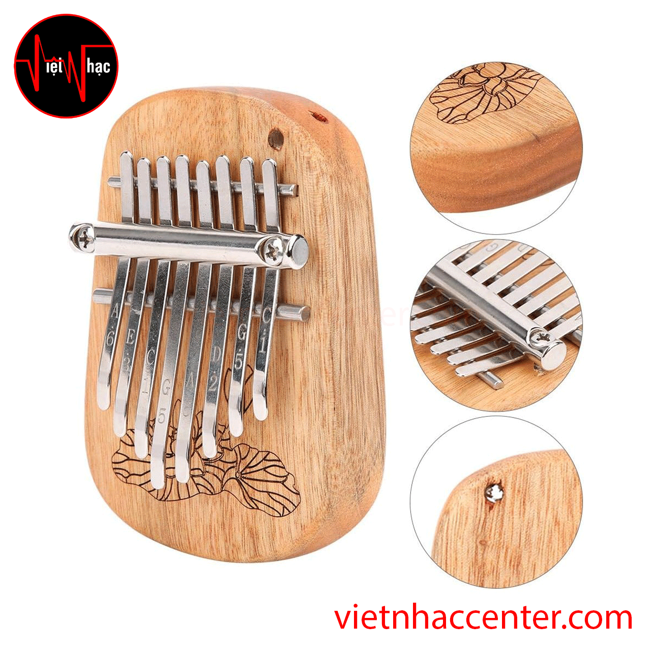 Đàn Kalimba 8 Phím Gecko K-8CA Solid Camphorwood - Ảnh 4