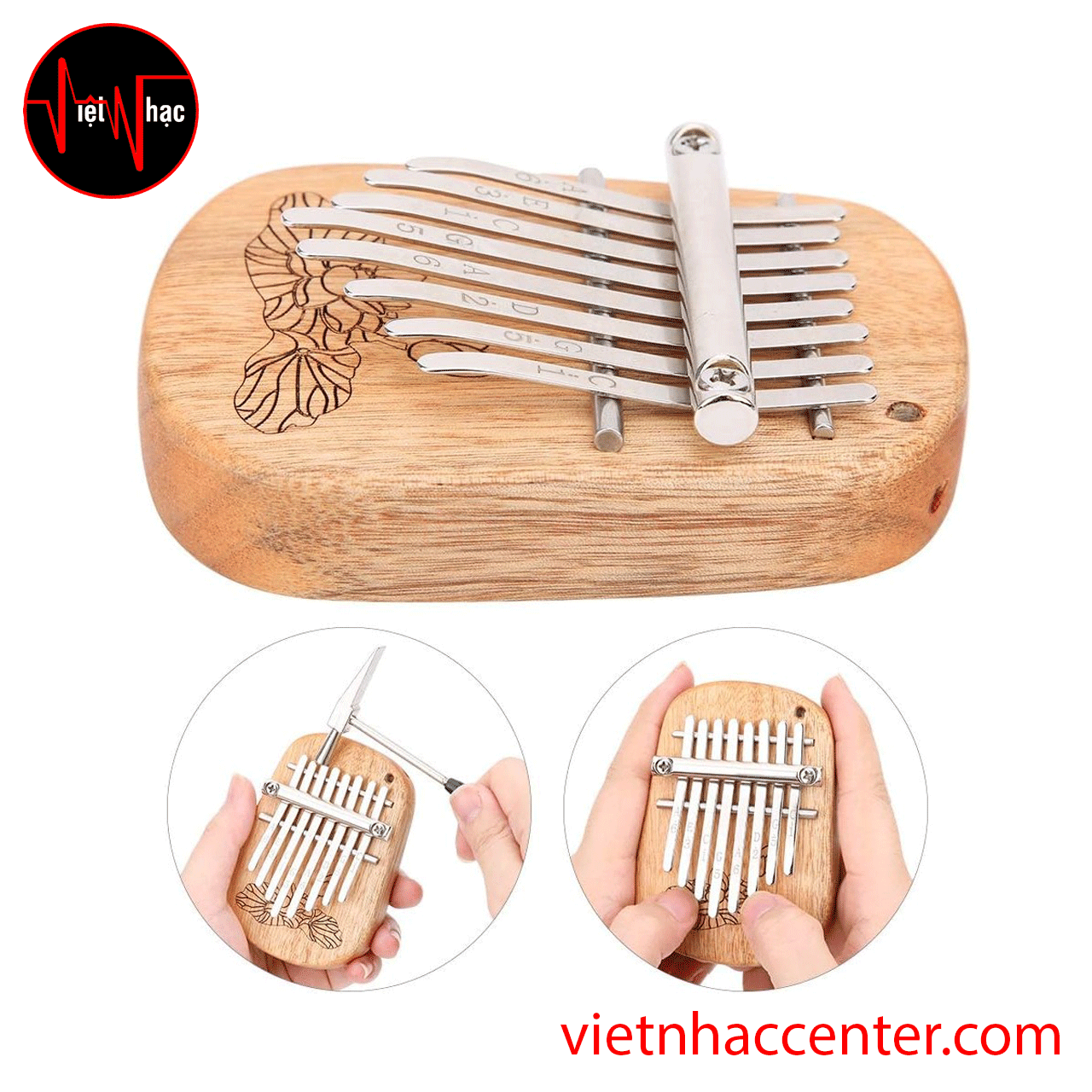 Đàn Kalimba 8 Phím Gecko K-8CA Solid Camphorwood - Ảnh 5