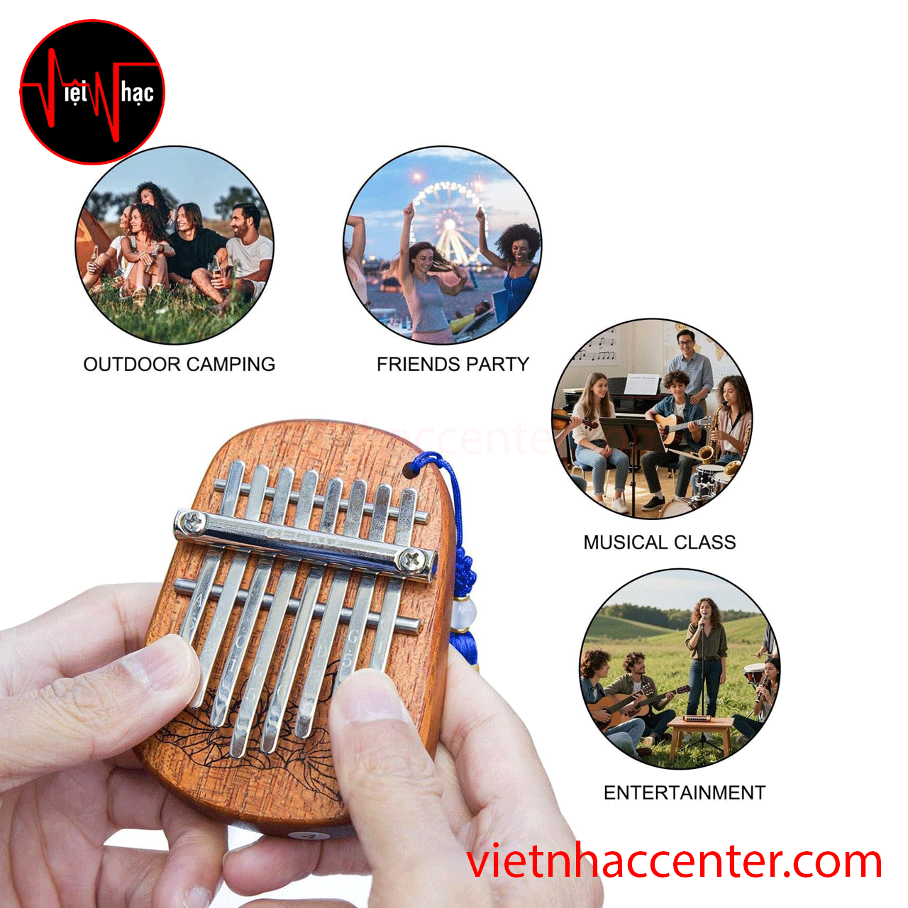 Đàn Kalimba 8 Phím Gecko K-8CM Solid Mahogany - Ảnh 7